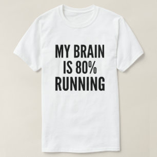 Camiseta Meu Cérebro Está 80% Rodando Funny Runner