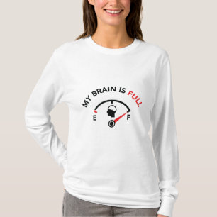 Camiseta Meu Cérebro Está Cheio