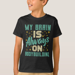 Camiseta Meu Cérebro Está Sempre No Conhecimento Da Constru