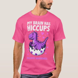 Camiseta Meu Cérebro Tem Hiccuts Dino Epilepsy Sensibilizaç