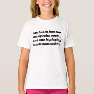Camiseta Meu Cérebro Tem Muitas Abas Abertas Gamer Relat
