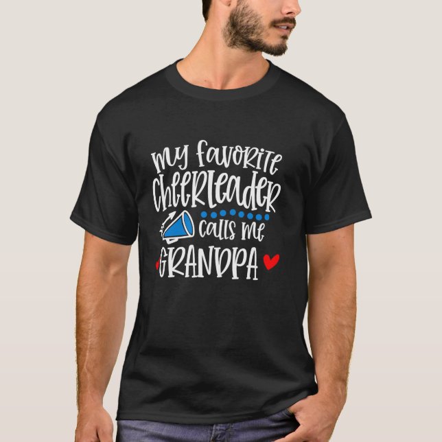 Camiseta Meu Cheerleader Favorito Me Chama Avô Engraçado Ch (Frente)
