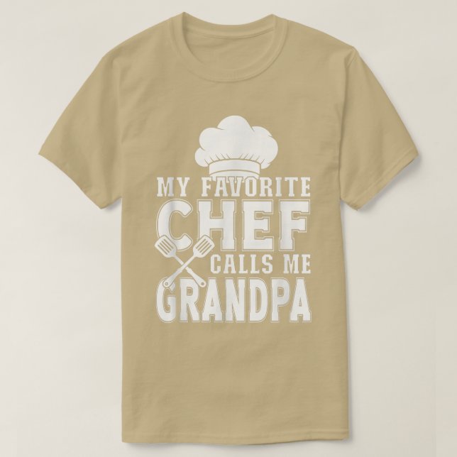 Camiseta Meu Chef Favorito Me Chama De Cozinhar Engraçado D (Frente do Design)