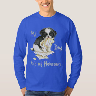 Camiseta Meu Chin japonês comeu meus trabalhos de casa