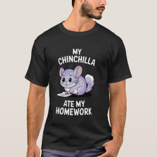 Camiseta Meu Chinchila Comeu Minha Lição de Casa
