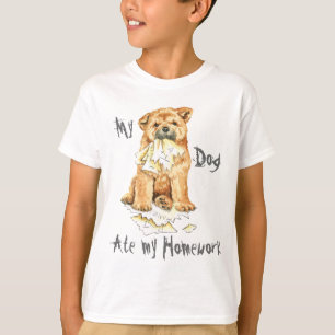 Camiseta Meu Chow Chow Comeu Meu Trabalho De Casa