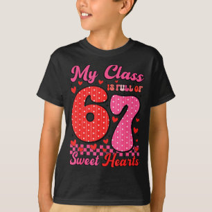 Camiseta Meu Cl Está Cheio De Coração Doce 67 Professores D