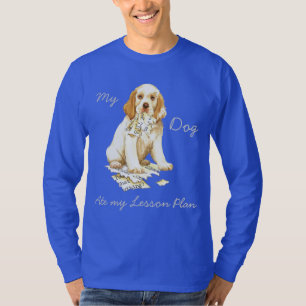 Camiseta Meu Clumber Spaniel Comeu Meu Plano De Lição