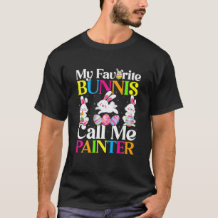 Camiseta Meu Coelhinho Favorito Me Chame De Páscoa Pintor