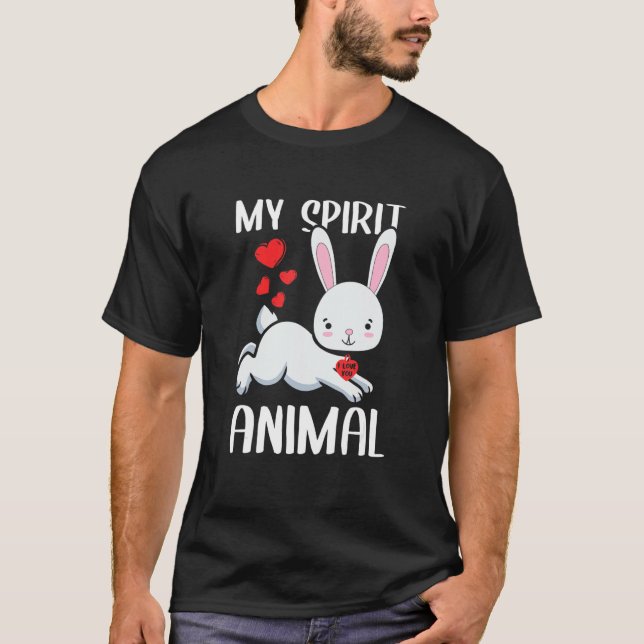 Camiseta Meu Coelho Animal Espírito Eu Te Amo Namorados Car (Frente)