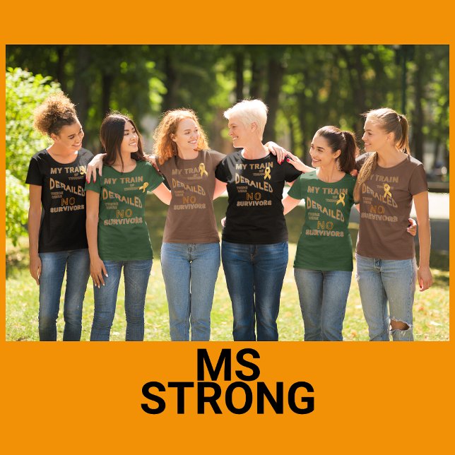 Camiseta Meu comboio de pensamento/MS ORANGE (Criador carregado)