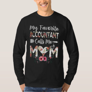 Camiseta Meu Contador Favorito Me Chama Mãe Floral Mãe