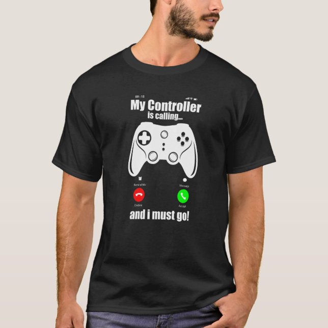 Camiseta Meu Controlador Está Ligando Para Eu Ter Que Ir Jo (Frente)