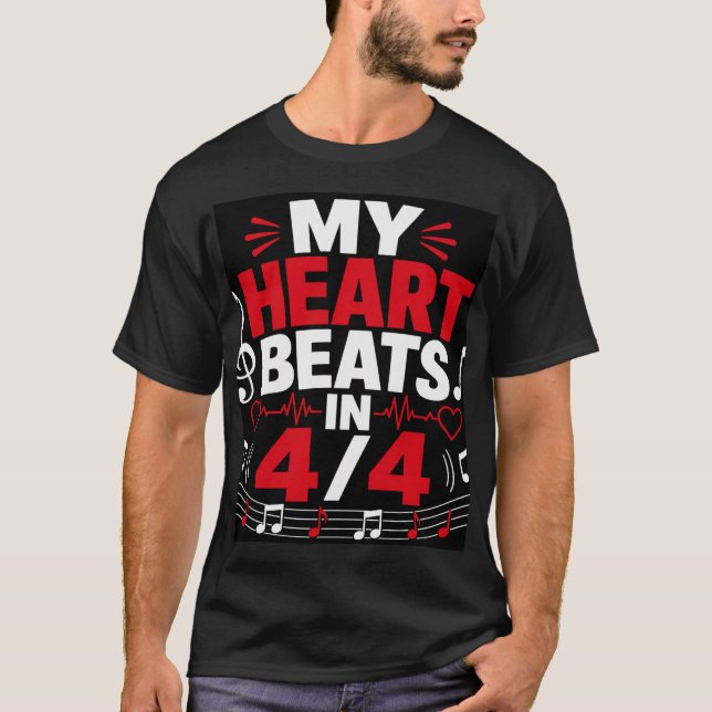 Camiseta Meu Coração Bate em 4/4 (Frente)