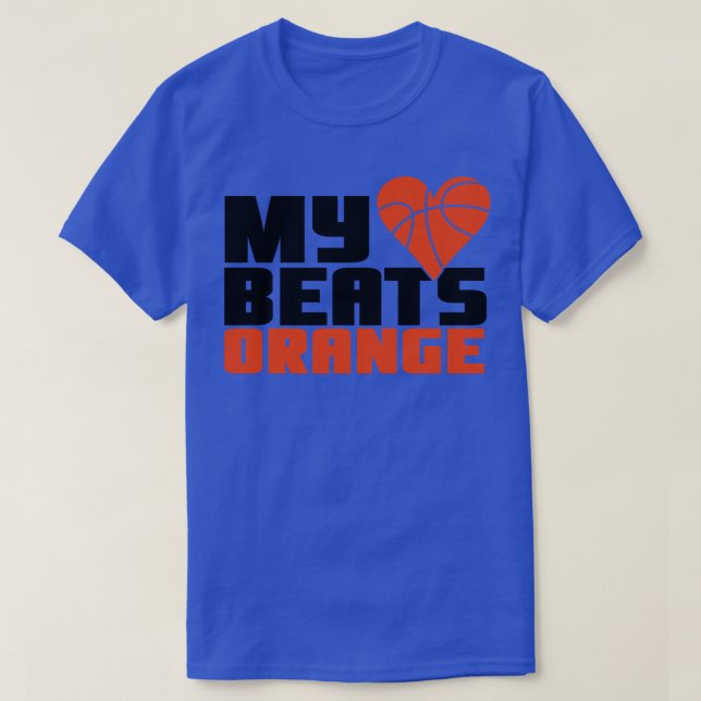 Camiseta Meu coração bate laranja (Frente do Design)