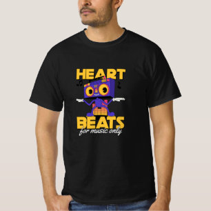Camiseta Meu Coração Bate Por Música Apenas Amante de M