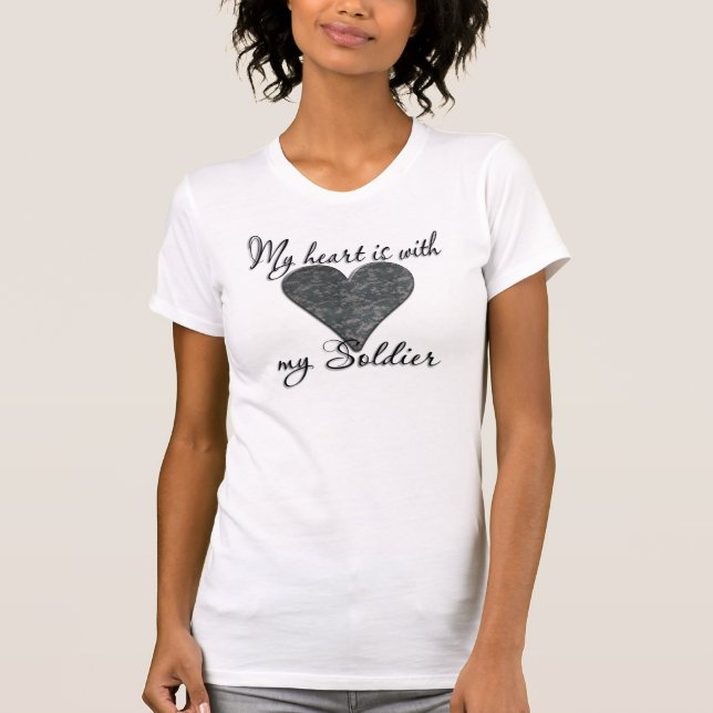 Camiseta Meu coração é com meu soldado (Frente)