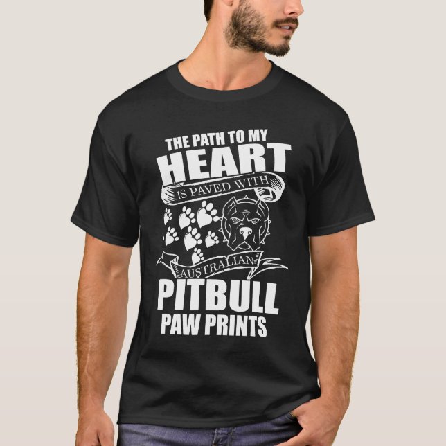 Camiseta Meu Coração É Pavimentado Com Pegadas De Pata De P (Frente)
