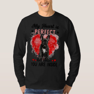 Camiseta Meu Coração É Perfeito Porque Você É Dentro Bulldo