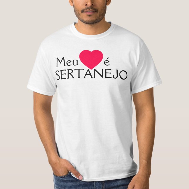 Camiseta Meu coração é sertanejo (Frente)