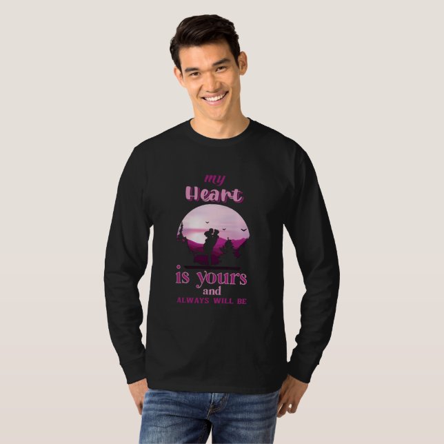 Camiseta Meu coração é seu e sempre será (Frente Completa)