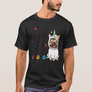 Camiseta Meu Coração Está Cheio De Beijos E Amor Pug Cão