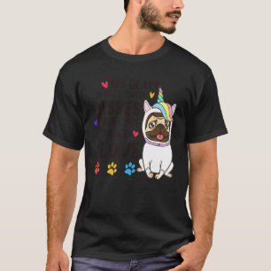 Camiseta Meu Coração Está Cheio De Beijos E Amor Pug Cão Pr
