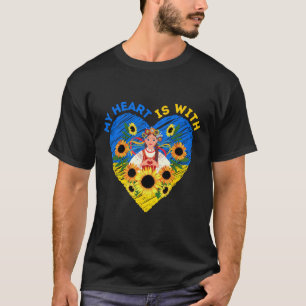 Camiseta Meu Coração Está Com a Ucrânia