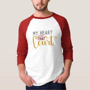 Camiseta Meu coração está naquela quadra