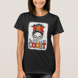 Camiseta Meu Coração Está Naquela Quadra de Basquete Leopar
