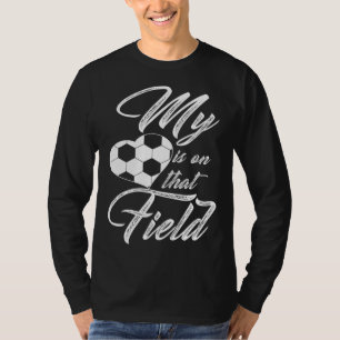 Camiseta Meu Coração Está Naquele Campo De Futebol Homens E