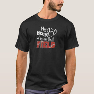 Camiseta Meu Coração Está Naquele Campo De Xadrez De Leopar