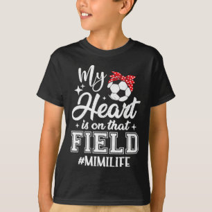 Camiseta Meu Coração Está Naquele Campo Futebol Mimi Vovó 