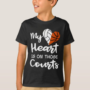 Camiseta Meu Coração Está Naqueles Tribunais Volleybyll Bys