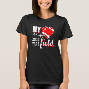 Camiseta Meu Coração Está No Campo De Futebol Americano