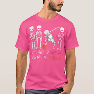 Camiseta Meu coração está sorrindo quando estou Ballin' Ske