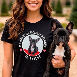 Camiseta Meu Coração Oficialmente Pertence ao Cachorro Foto