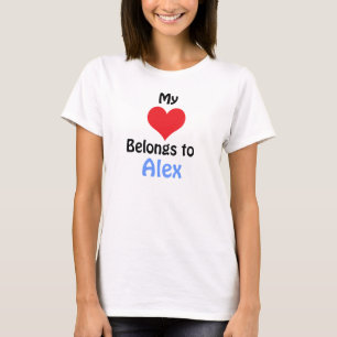 Camiseta Meu Coração Pertence a Alex