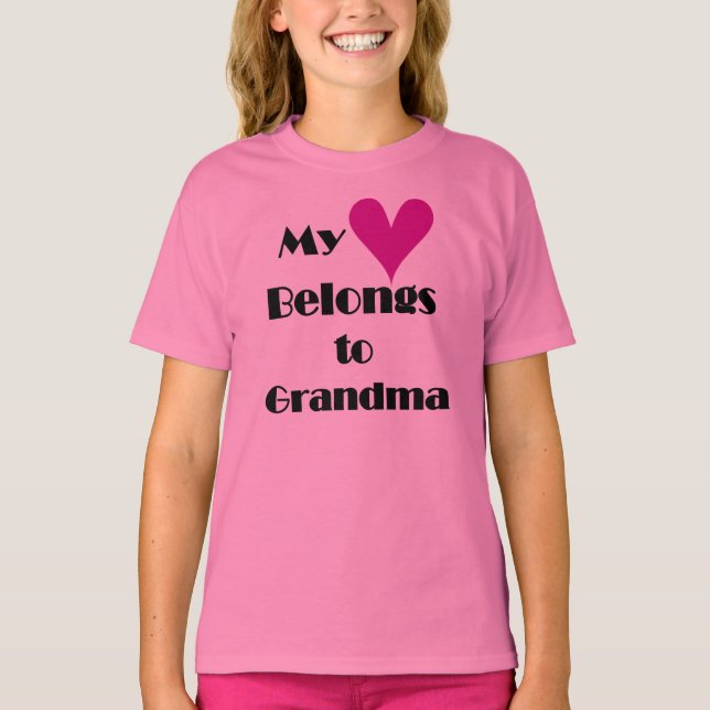 Camiseta Meu coração pertence à avó (Frente)