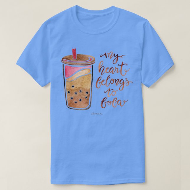 Camiseta Meu Coração Pertence a Boba (Frente do Design)