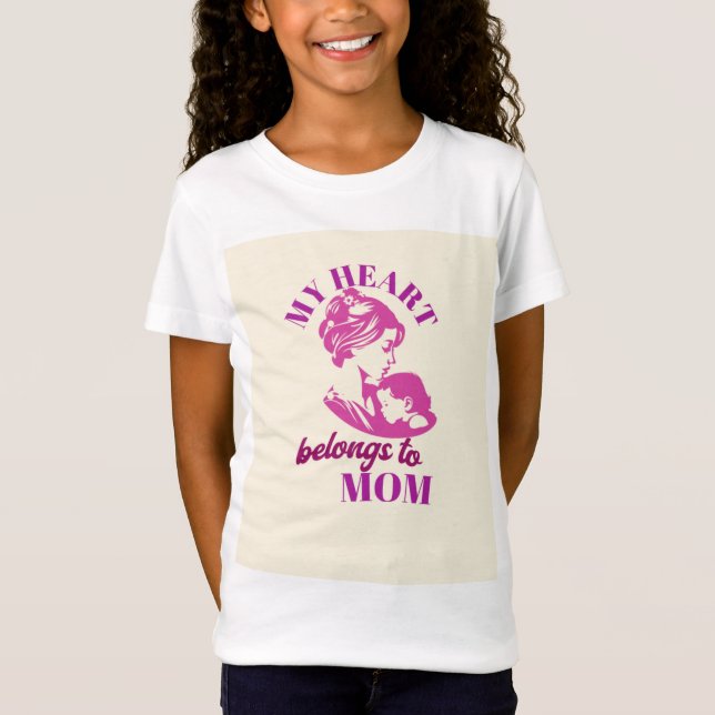Camiseta Meu Coração Pertence à Camiseta-Mãe (Frente)