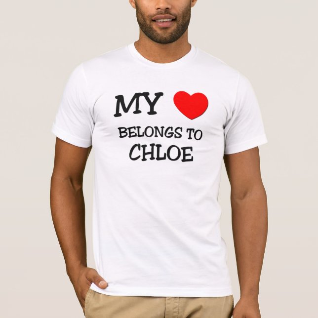 Camiseta Meu coração pertence a CHLOE (Frente)