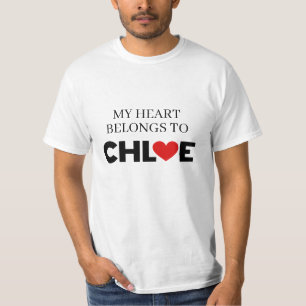 Camiseta Meu Coração Pertence à Chloe