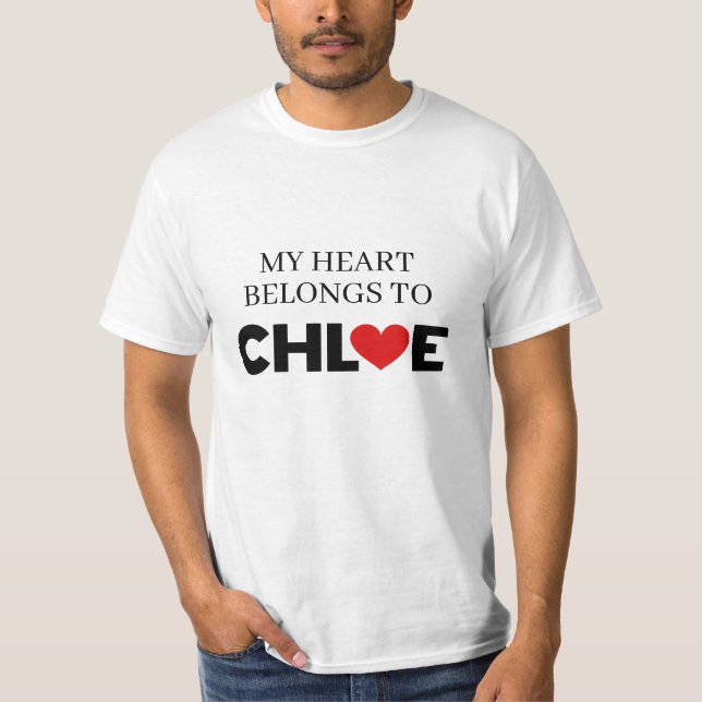 Camiseta Meu Coração Pertence à Chloe (Frente)