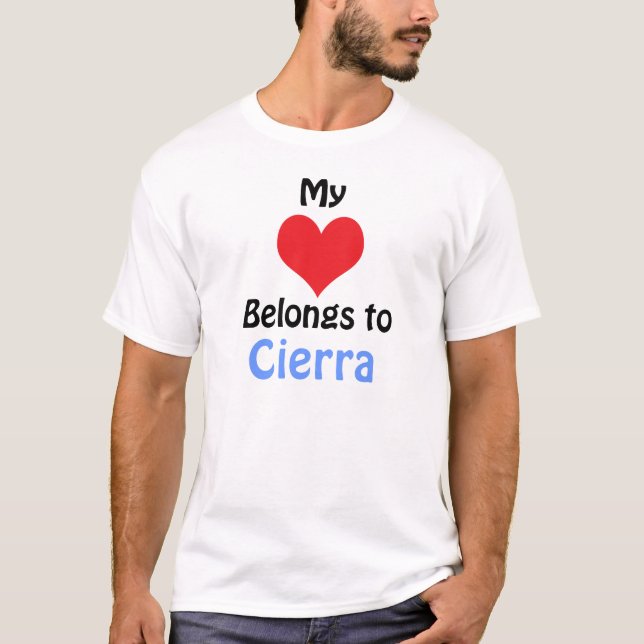 Camiseta Meu Coração Pertence à Cierra (Frente)
