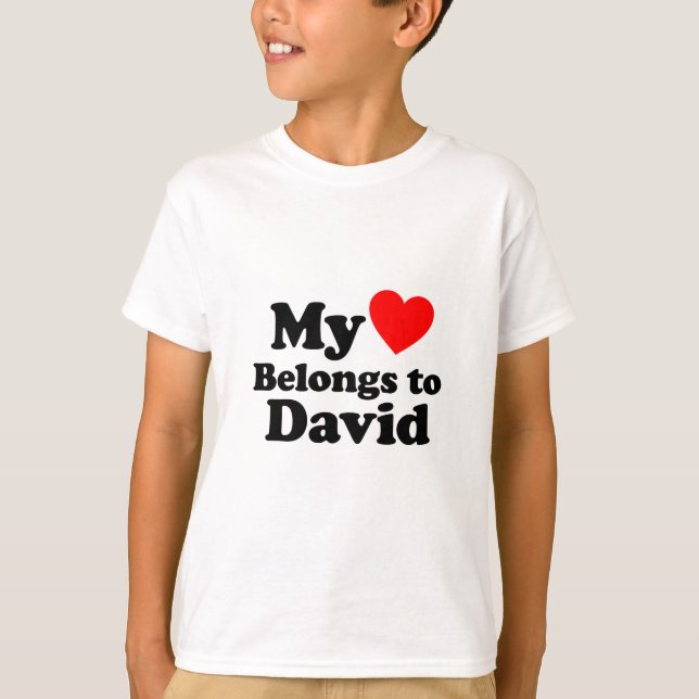 Camiseta Meu Coração Pertence a David (Frente)