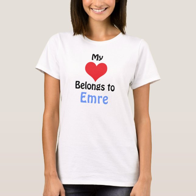 Camiseta Meu Coração Pertence a Emre (Frente)