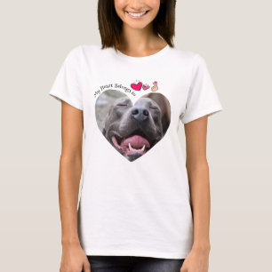 Camiseta Meu Coração Pertence à foto personalizada do cacho