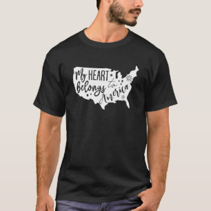 Camiseta Meu Coração Pertence À Independência Dos EUA Liber