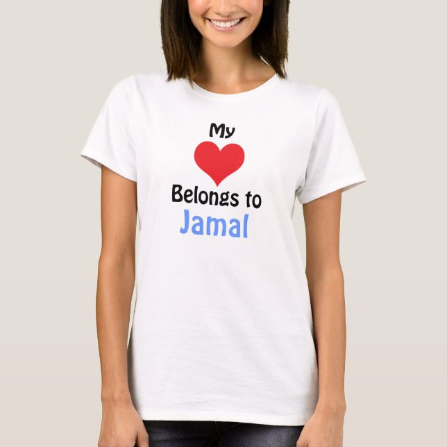 Camiseta Meu Coração Pertence a Jamal (Frente)